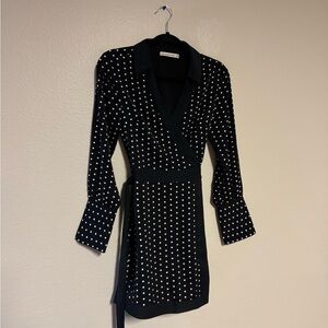 Abercrombie & Fitch Black Long Sleeve wrap dress